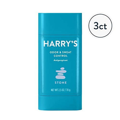 Harry's Men's Deodorant Antiperspirant, Odor & Sweat Control - Stone Scent, 3 Count (2.5 oz each) Avelisse