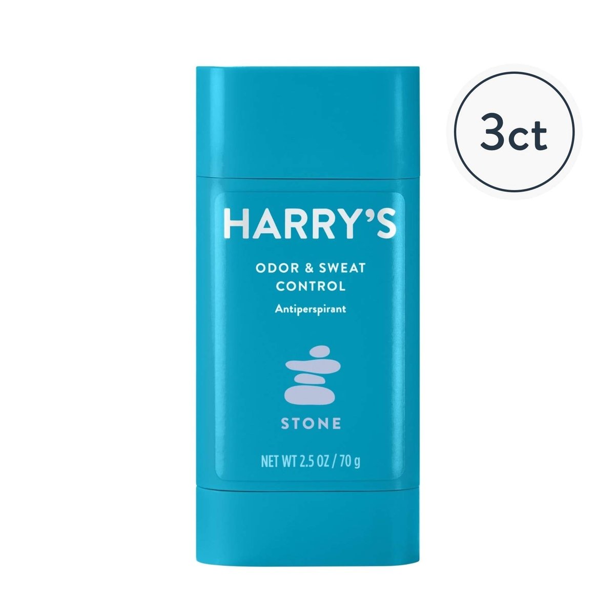 Harry's Men's Deodorant Antiperspirant, Odor & Sweat Control - Stone Scent, 3 Count (2.5 oz each) Avelisse