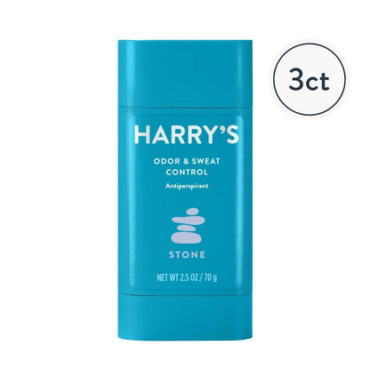 Harry's Men's Deodorant Antiperspirant, Odor & Sweat Control - Stone Scent, 3 Count (2.5 oz each) Avelisse
