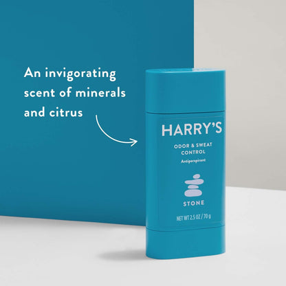 Harry's Men's Deodorant Antiperspirant, Odor & Sweat Control - Stone Scent, 3 Count (2.5 oz each) Avelisse