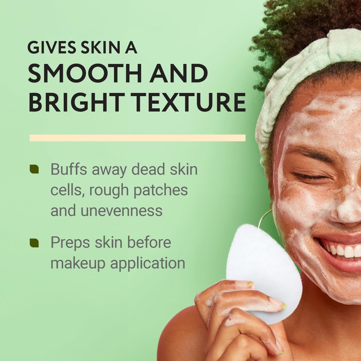 Impresa Face Scrubber Exfoliating Pads - 10 Count White Puff Facial Sponges for Deep Clean & Skin Buffing Avelisse
