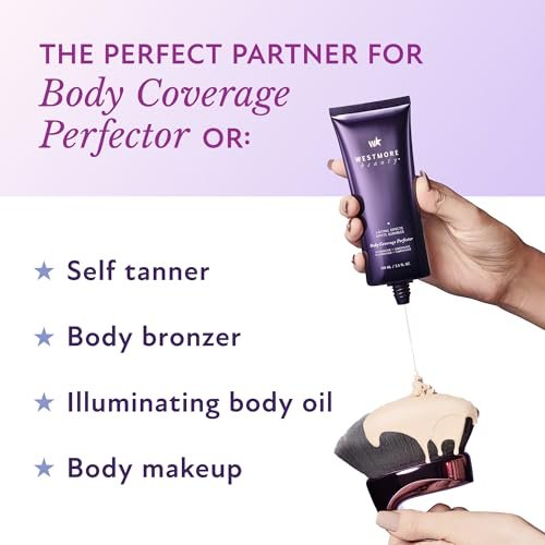 Westmore Beauty Blend & Blur Body Kabuki Brush & Self Tanner Brush - Body Makeup & Foundation Blending Applicator for Self Tanning - Durable Vegan Bristles Avelisse