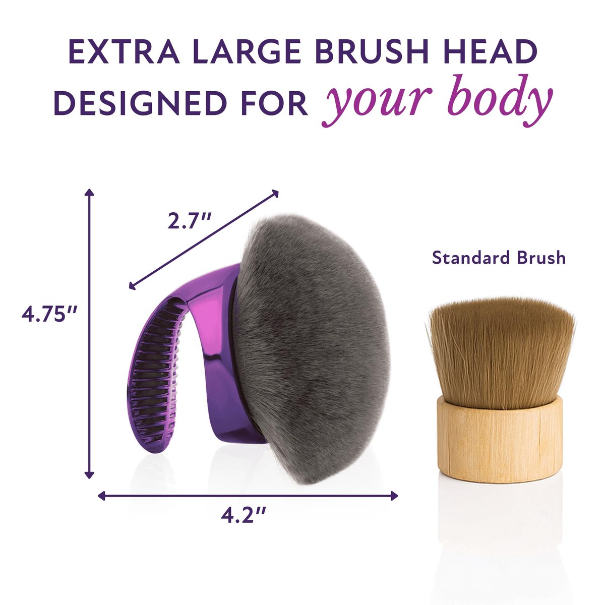 Westmore Beauty Blend & Blur Body Kabuki Brush & Self Tanner Brush - Body Makeup & Foundation Blending Applicator for Self Tanning - Durable Vegan Bristles Avelisse