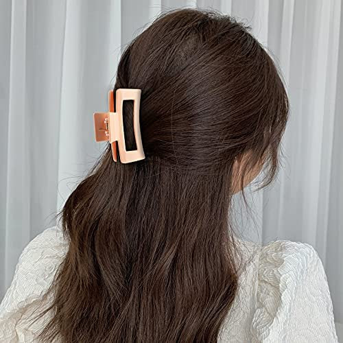 15 Pack Rectangle Hair Claw Clips - Solid Color Non-Slip Hair Jaw Clips for Women - CECIAOAIME - görsel 14