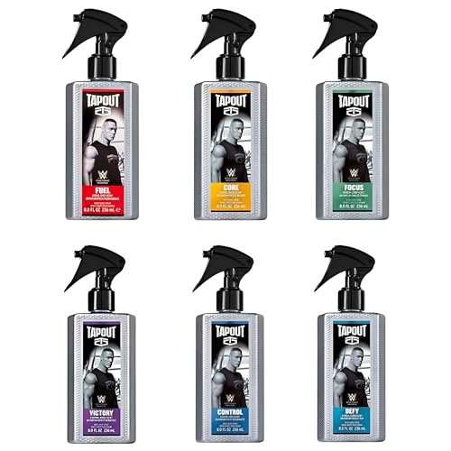 Tapout Body Spray for Men – Fragrance Variety Set, 6-Pack Gift Collection, 8 Ounces Each Avelisse