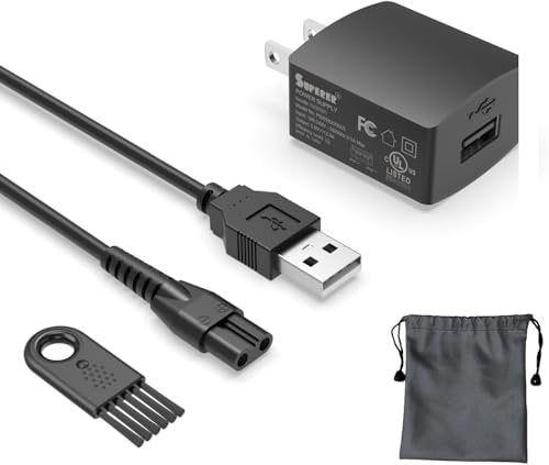 Superer Replacement Charger for Manscaped Lawn Mower 3.0/2.0 - UL Listed Power Cord, Complete Storage and Care Kit - görsel 1