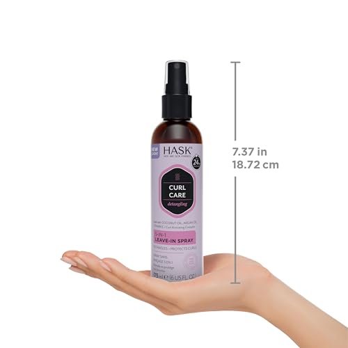 HASK CURL CARE 5-IN-1 Leave-In Spray Conditioner for Curly Hair Types - Vegan, Cruelty Free, Color Safe, Gluten-Free, Sulfate-Free, Paraben-Free (6 Fl Oz) - görsel 13