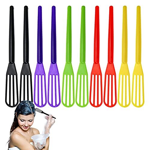 10-Pack Black Plastic Hair Color Mixing Whisks - Salon & Home Dye Applicators by DIYstore - görsel 2