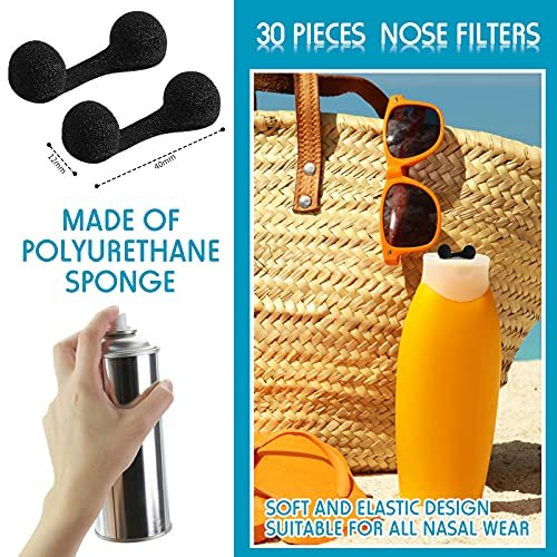 30 Pieces Disposable Nose Filters for Spray Tanning – Soft Sponge Nose Guards for Airbrush Tanning, Sunless Tanning, Nosebleed Protection - görsel 4