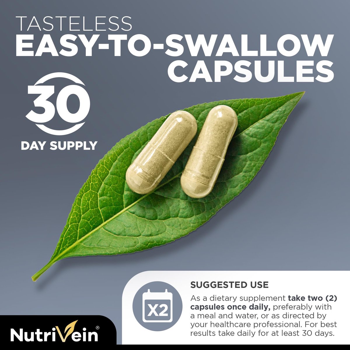 Nutrivein Premium DHT Blocker for Men & Women with Biotin - 60 Capsules, 30-Day Supply Avelisse