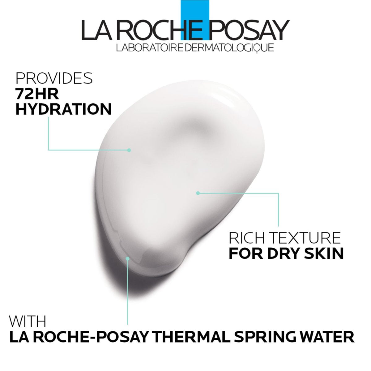 La Roche-Posay Hydraphase HA Rich Moisturizer for Dry Skin - Hyaluronic Acid Face Cream, 72HR Hydration, Oil-Free, Non-Comedogenic, 50 ML (1.69 fl. oz.) - görsel 4