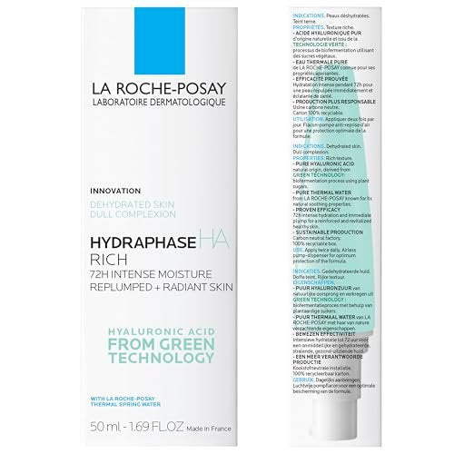 La Roche-Posay Hydraphase HA Rich Moisturizer for Dry Skin - Hyaluronic Acid Face Cream, 72HR Hydration, Oil-Free, Non-Comedogenic, 50 ML (1.69 fl. oz.) - görsel 13