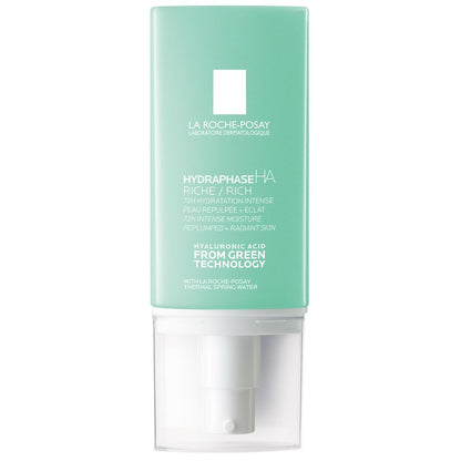 La Roche-Posay Hydraphase HA Rich Moisturizer for Dry Skin - Hyaluronic Acid Face Cream, 72HR Hydration, Oil-Free, Non-Comedogenic, 50 ML (1.69 fl. oz.)