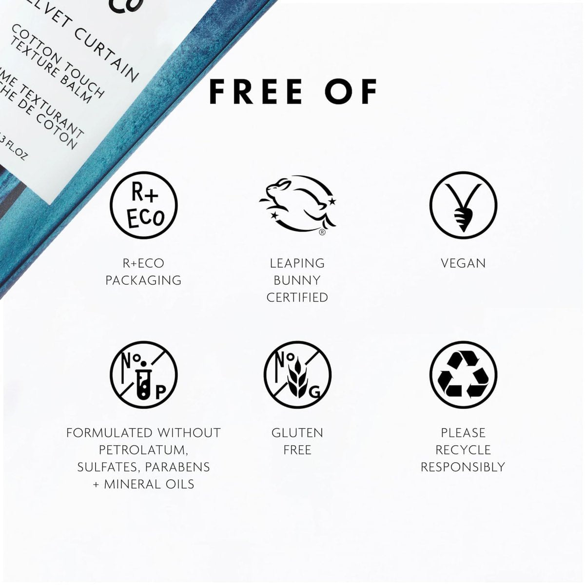 R+Co Velvet Curtain Cotton Touch Texture Balm – Lightweight Styling Balm for Frizz Control, Texture & Volume – Defines Curls & Adds Soft Hold – Hydrates Without Weight – Vegan – 3 oz Avelisse