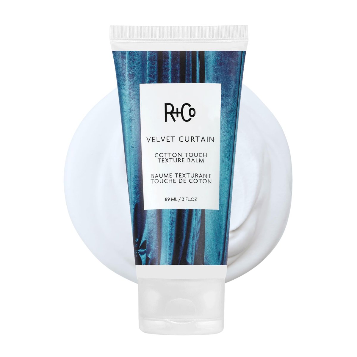 R+Co Velvet Curtain Cotton Touch Texture Balm – Lightweight Styling Balm for Frizz Control, Texture & Volume – Defines Curls & Adds Soft Hold – Hydrates Without Weight – Vegan – 3 oz Avelisse