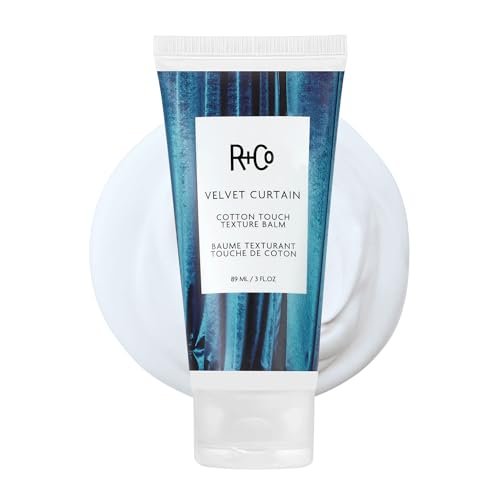 R+Co Velvet Curtain Cotton Touch Texture Balm – Lightweight Styling Balm for Frizz Control, Texture & Volume – Defines Curls & Adds Soft Hold – Hydrates Without Weight – Vegan – 3 oz Avelisse