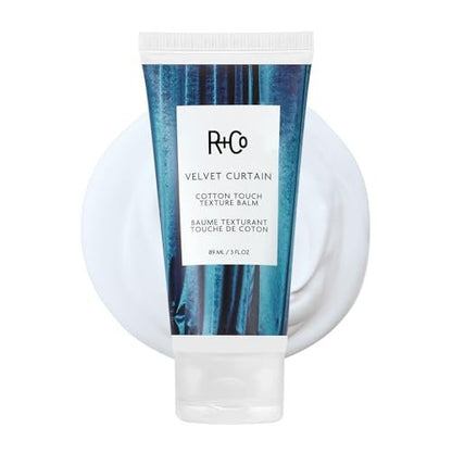 R+Co Velvet Curtain Cotton Touch Texture Balm – Lightweight Styling Balm for Frizz Control, Texture & Volume – Defines Curls & Adds Soft Hold – Hydrates Without Weight – Vegan – 3 oz Avelisse