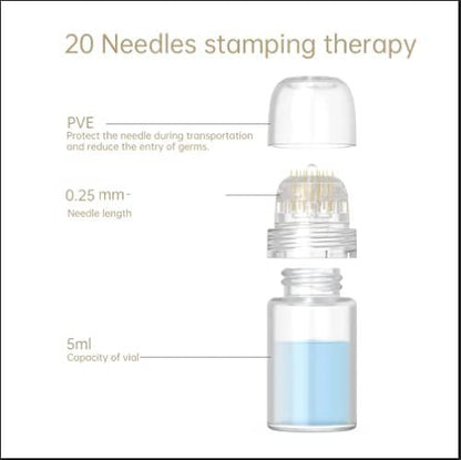 ONLYSKY BEAUTY Hydra Needle Fine Touch Serum Applicator Derma Stamp 0.25mm (Serum Not Included) - 0.5 oz Avelisse