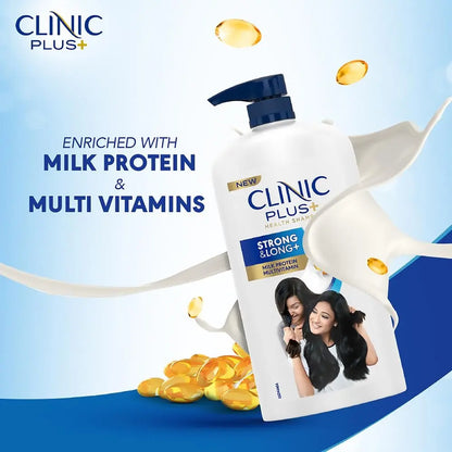 Clinic Plus Strong & Long Shampoo 1 L - With Milk Proteins & Multivitamins for Healthy, Long Hair Avelisse