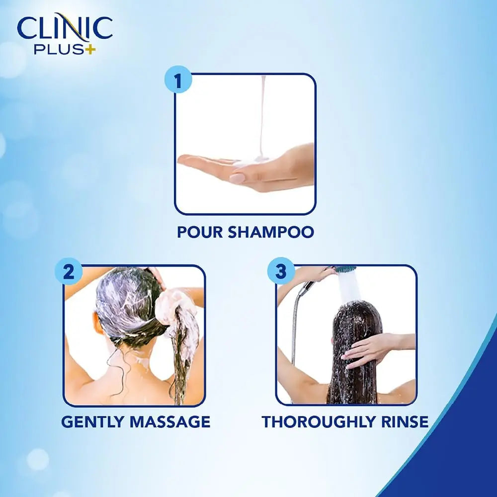 Clinic Plus Strong & Long Shampoo 1 L - With Milk Proteins & Multivitamins for Healthy, Long Hair Avelisse