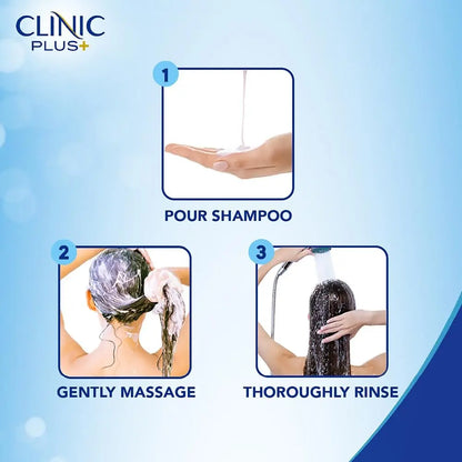 Clinic Plus Strong & Long Shampoo 1 L - With Milk Proteins & Multivitamins for Healthy, Long Hair Avelisse