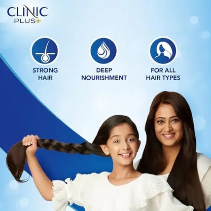 Clinic Plus Strong & Long Shampoo 1 L - With Milk Proteins & Multivitamins for Healthy, Long Hair Avelisse