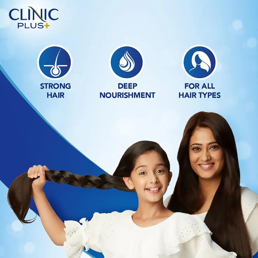 Clinic Plus Strong & Long Shampoo 1 L - With Milk Proteins & Multivitamins for Healthy, Long Hair Avelisse