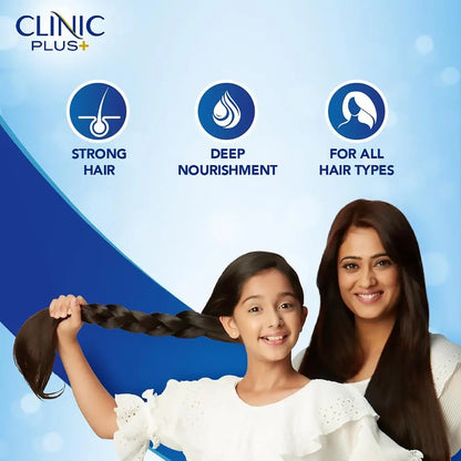 Clinic Plus Strong & Long Shampoo 1 L - With Milk Proteins & Multivitamins for Healthy, Long Hair Avelisse