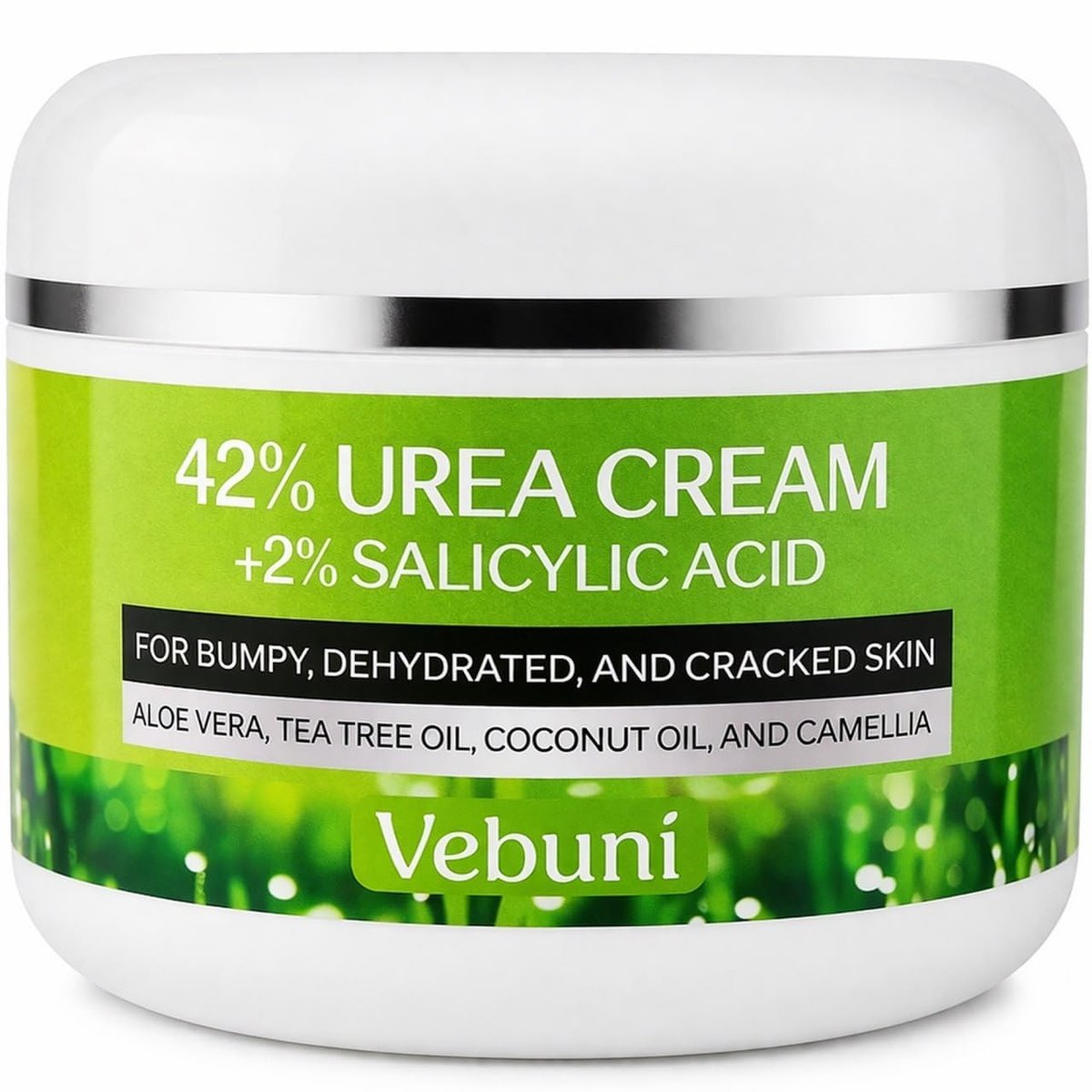 Vebuni Urea Cream 42% + Salicylic Acid - Intensive Callus Remover for Feet, Knees & Elbows, 4 oz - Moisturizes & Softens Dry, Rough Skin - görsel 1