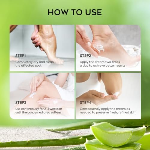 Vebuni Urea Cream 42% + Salicylic Acid - Intensive Callus Remover for Feet, Knees & Elbows, 4 oz - Moisturizes & Softens Dry, Rough Skin - görsel 6