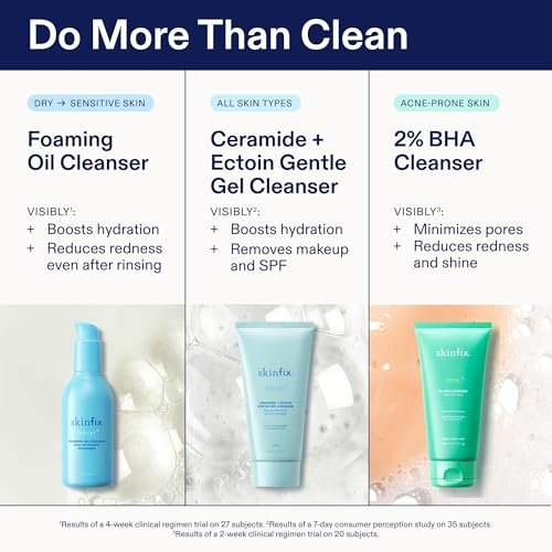 Skinfix Foaming Oil Cleanser for Face – 6 oz – Hydrating Gel-to-Foam Formula for Dry, Sensitive Skin – Fragrance Free, Vegan, Cruelty Free Avelisse