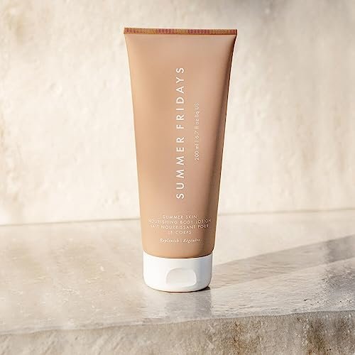 Summer Fridays Summer Silk Nourishing Body Lotion – Hydrating Body Lotion with Hyaluronic Acid, Shea Butter, Grapeseed Oil, and Cocoa Butter – Non-Greasy Moisturizer for Dry Skin (6.7 Fl Oz) Avelisse