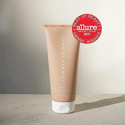 Summer Fridays Summer Silk Nourishing Body Lotion – Hydrating Body Lotion with Hyaluronic Acid, Shea Butter, Grapeseed Oil, and Cocoa Butter – Non-Greasy Moisturizer for Dry Skin (6.7 Fl Oz) Avelisse
