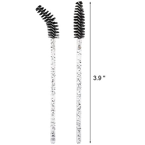 200 Disposable Mascara Wands Spoolies - Pink & Black Eyelash Brushes for Salon, Spa & Personal Use - görsel 4