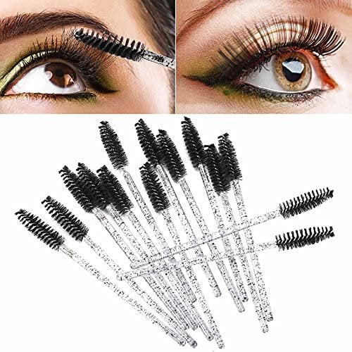200 Disposable Mascara Wands Spoolies - Pink & Black Eyelash Brushes for Salon, Spa & Personal Use - görsel 6