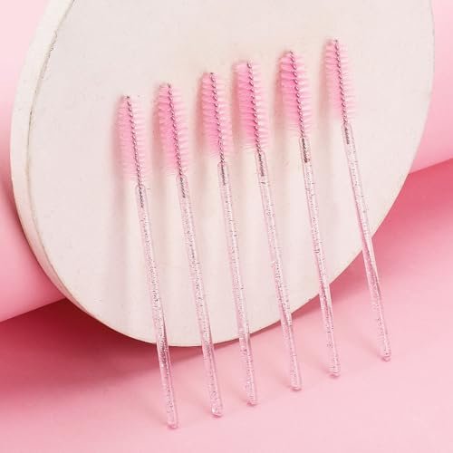 200 Disposable Mascara Wands Spoolies - Pink & Black Eyelash Brushes for Salon, Spa & Personal Use - görsel 14