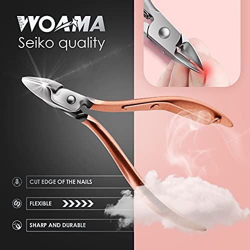 WOAMA 30-in-1 Professional Stainless Steel Manicure and Pedicure Kit for Women - Pink Avelisse