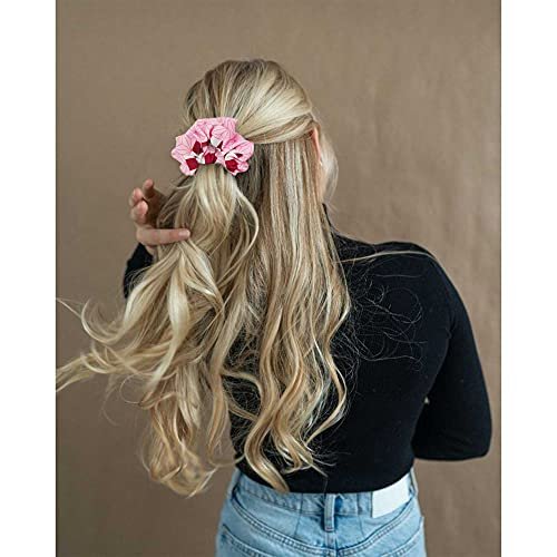 4 Pcs Anime Hair Scrunchies - Elastic Ponytail Holders for Adults, Cosplay Hair Ties - görsel 4