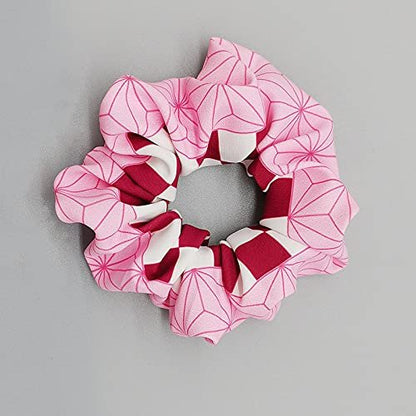 4 Pcs Anime Hair Scrunchies - Elastic Ponytail Holders for Adults, Cosplay Hair Ties