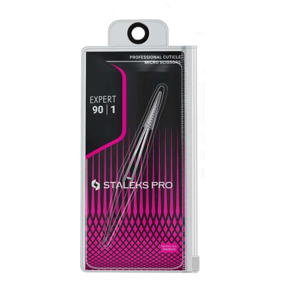 Staleks Pro EXPERT 90 Cuticle Micro Scissors – Miniature Blades – Straight Handle – Stainless Steel – Professional Manicure Tool Avelisse