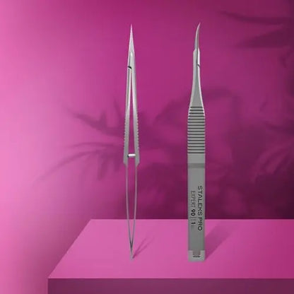 Staleks Pro EXPERT 90 Cuticle Micro Scissors – Miniature Blades – Straight Handle – Stainless Steel – Professional Manicure Tool Avelisse