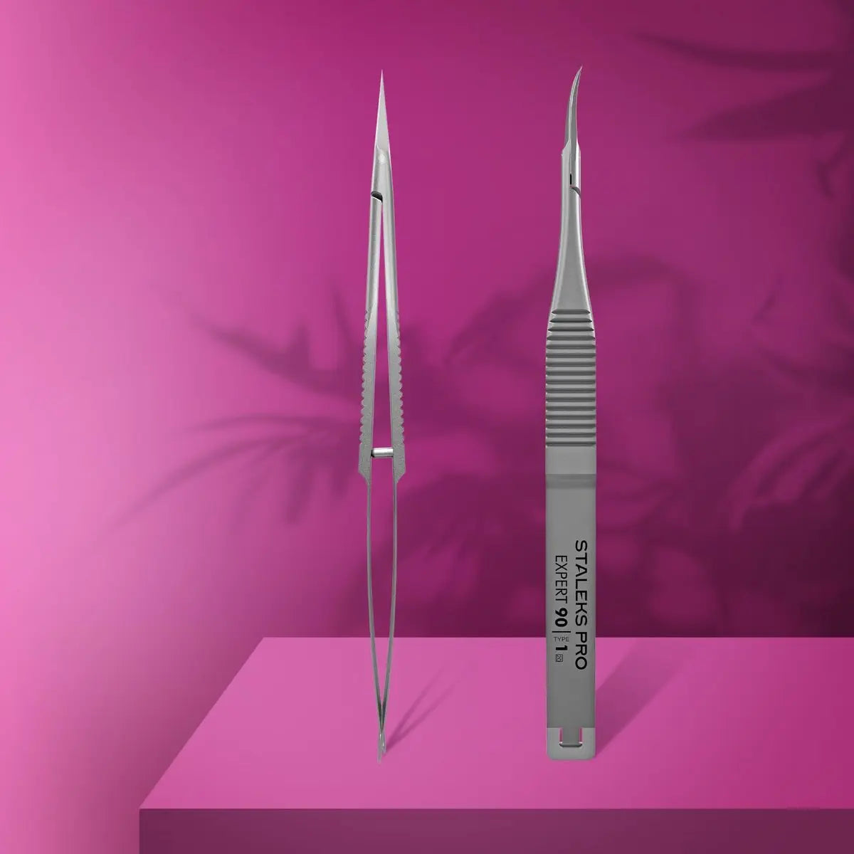 Staleks Pro EXPERT 90 Cuticle Micro Scissors – Miniature Blades – Straight Handle – Stainless Steel – Professional Manicure Tool Avelisse