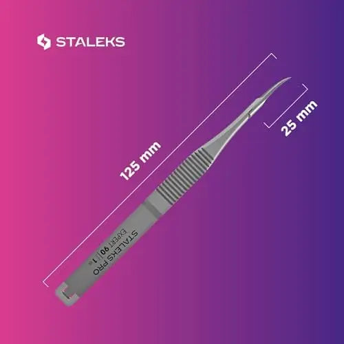 Staleks Pro EXPERT 90 Cuticle Micro Scissors – Miniature Blades – Straight Handle – Stainless Steel – Professional Manicure Tool Avelisse