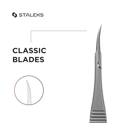 Staleks Pro EXPERT 90 Cuticle Micro Scissors – Miniature Blades – Straight Handle – Stainless Steel – Professional Manicure Tool Avelisse