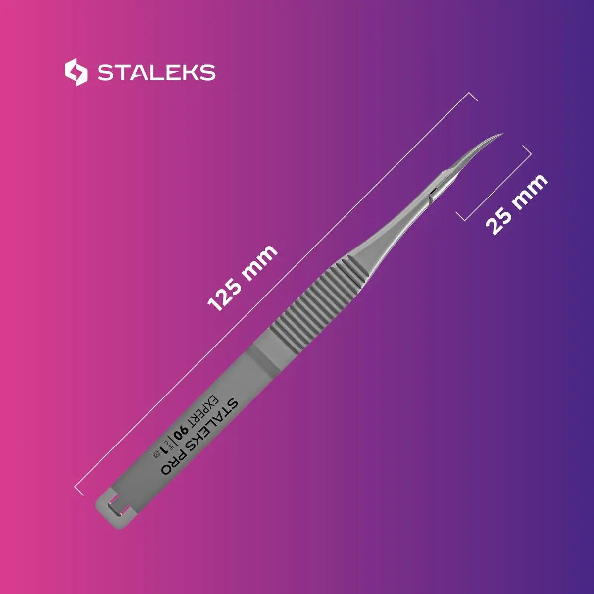 Staleks Pro EXPERT 90 Cuticle Micro Scissors – Miniature Blades – Straight Handle – Stainless Steel – Professional Manicure Tool Avelisse