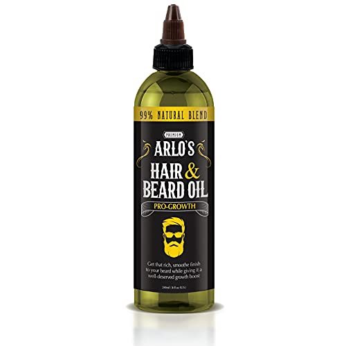 Arlo's Pro-Growth Hair and Beard Oil 8 oz - Stimulating Blend for Fuller Beard and Hair - görsel 2