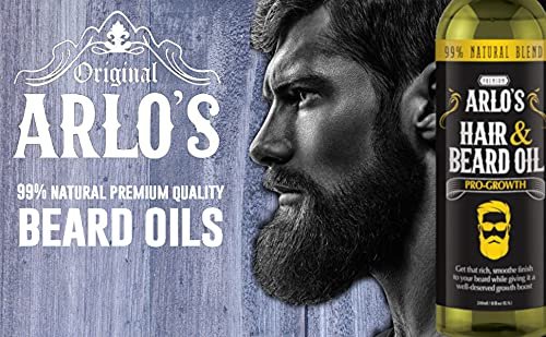 Arlo's Pro-Growth Hair and Beard Oil 8 oz - Stimulating Blend for Fuller Beard and Hair - görsel 15