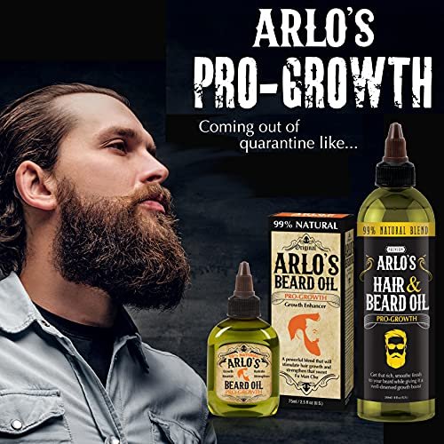 Arlo's Pro-Growth Hair and Beard Oil 8 oz - Stimulating Blend for Fuller Beard and Hair - görsel 8