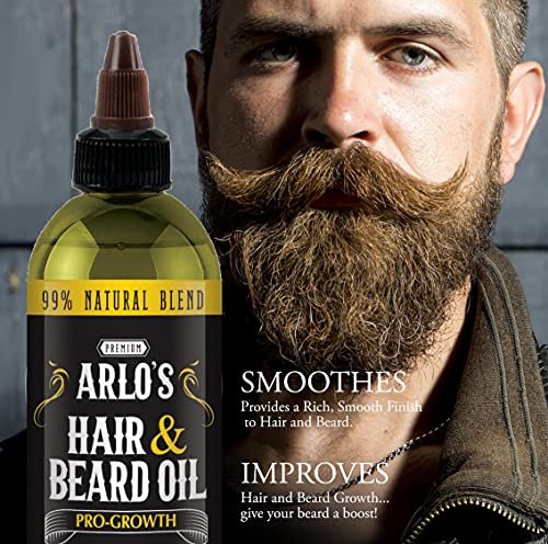 Arlo's Pro-Growth Hair and Beard Oil 8 oz - Stimulating Blend for Fuller Beard and Hair - görsel 6