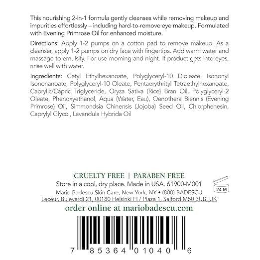 Mario Badescu Cleansing Oil – Lightweight 2-in-1 Makeup Remover & Cleanser for All Skin Types, 6 Fl Oz - görsel 3